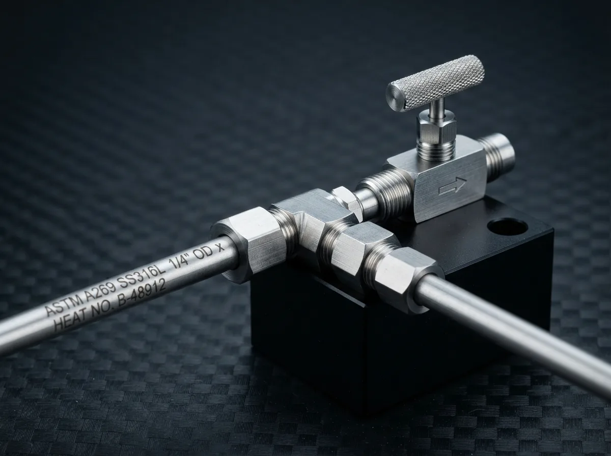 Instrumentation tubing with compression fittings
