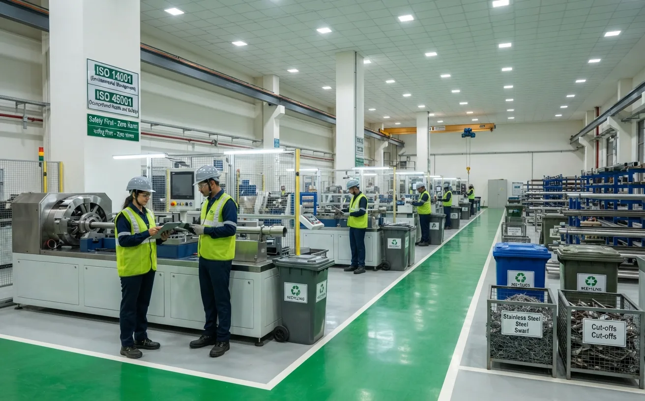 Manufacturing team on the shop floor at Hansalpur GIDC